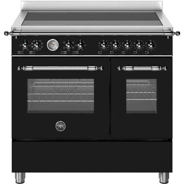 bertazzoni her95i2enec heritage induktionskomfur med dobbeltovn 90 cm 5 zoner mat sort her95i2enec 59703 1