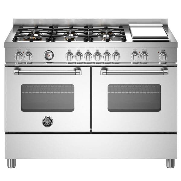 bertazzoni master gaskomfur med dobbelovn 120 cm rustfrit staal mas126g2ext 52366 1