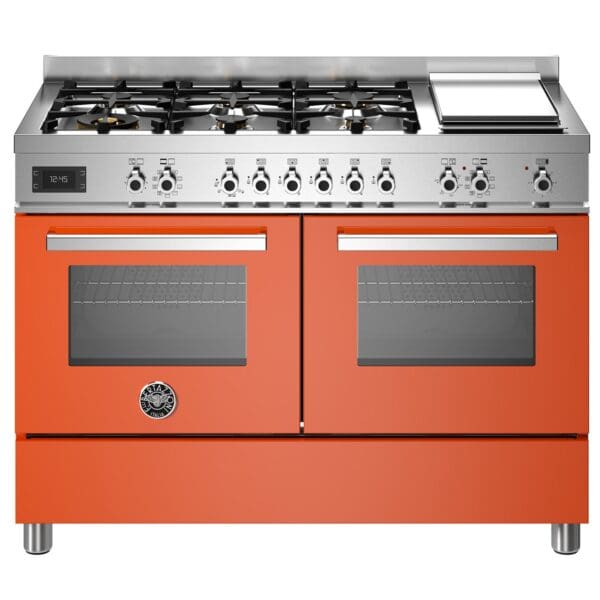 bertazzoni professional gaskomfur 120 cm orange pro126g2eart 52376 1