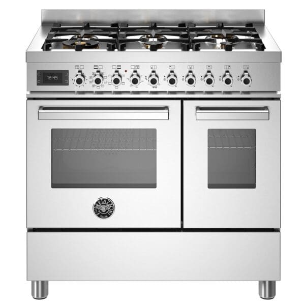 bertazzoni professional gaskomfur med dobbeltovn 90 cm rustfrit staal pro96l2ext 52392 1