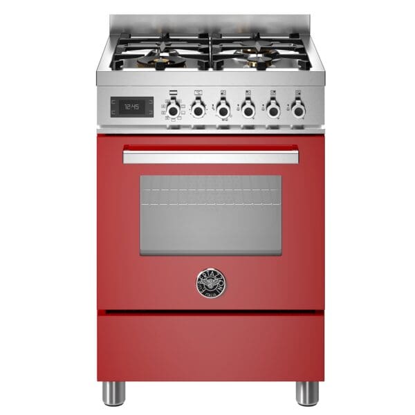 bertazzoni professional gaskomfur med ovn 60 cm roed pro64l1erot 52384 1