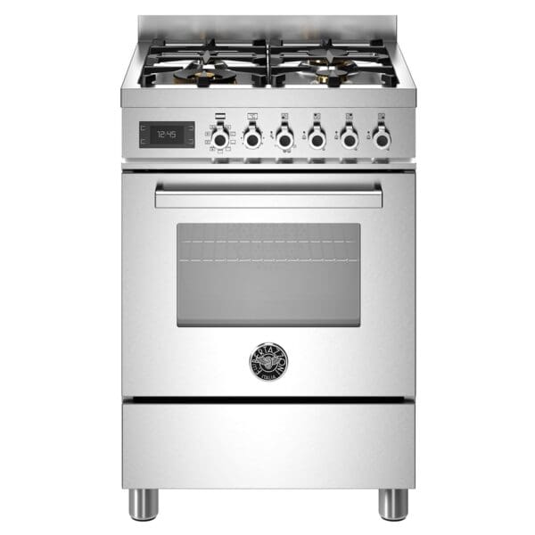 bertazzoni professional gaskomfur med ovn 60 cm rustfrit staal pro64l1ext 52383 1