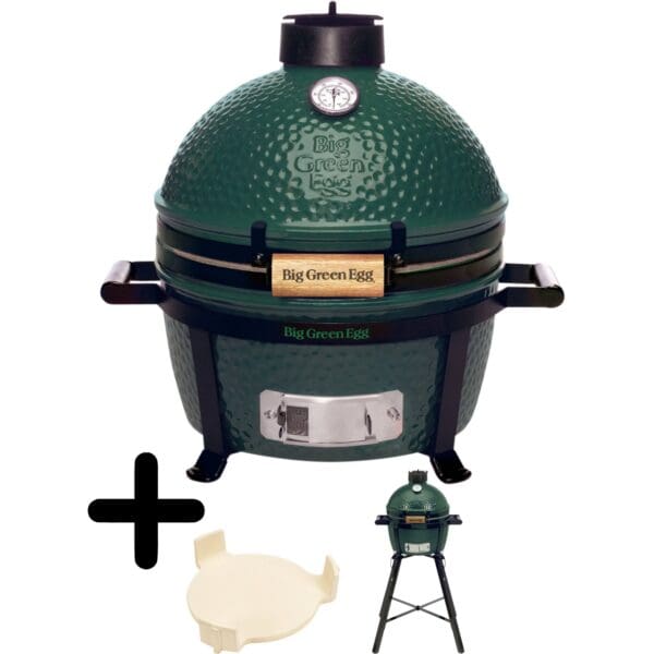 big green egg kulgrill med conveggtor bagesten og stativ minimax bgeminikomplett 52993 1