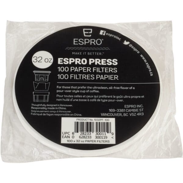 espro 100 stk papirfiltre til 0 9 liter 61470033 13258 1