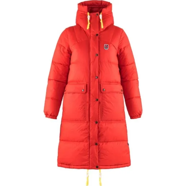 fjallraven expedition long down parka woman red