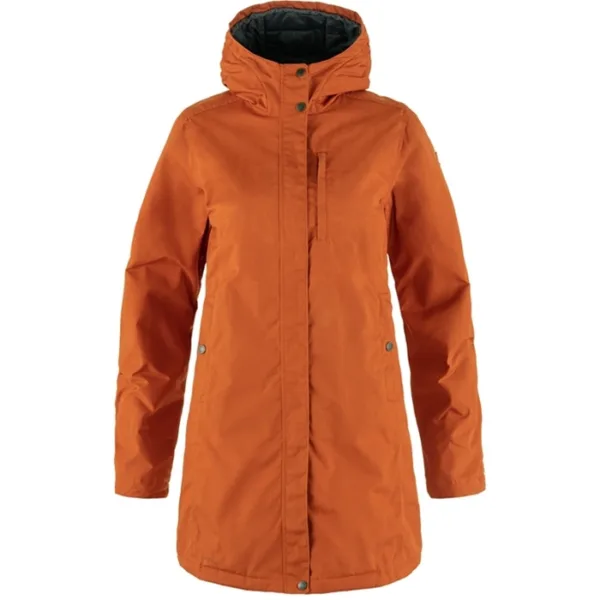 fjallraven kiruna padded parka w teracotta brown