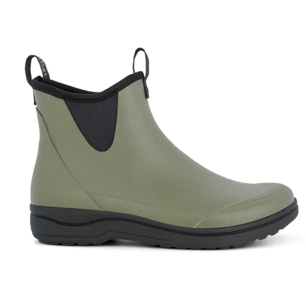 green comfort rain rubber boot sage dame