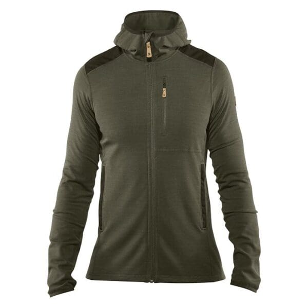 keb fleece hoodie laurel green men