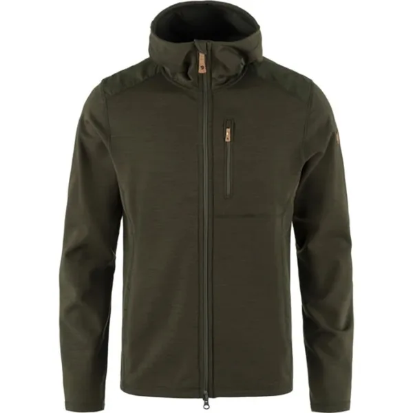 keb fleece hoodie men deep forest