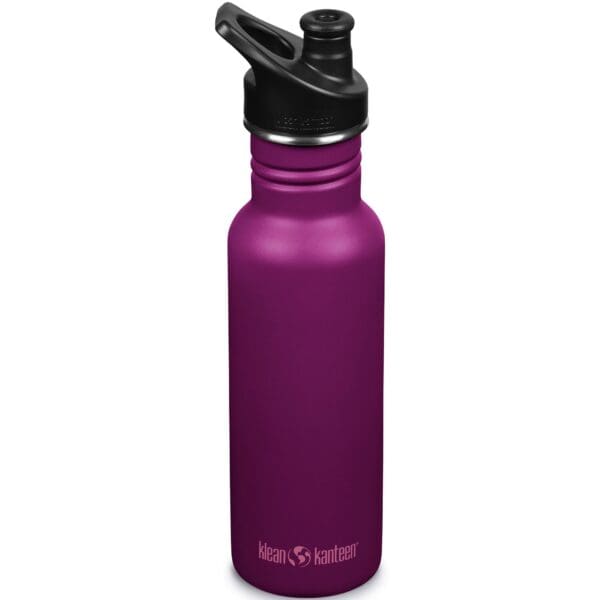 klean kanteen vandflaske classic smal med sportslaag lilla 53 2 cl 1008433 51119 1