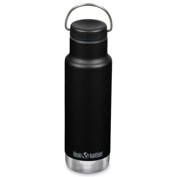 klean kanteen vandflaske med laag og hank 355 ml sort 1008450 52453 1