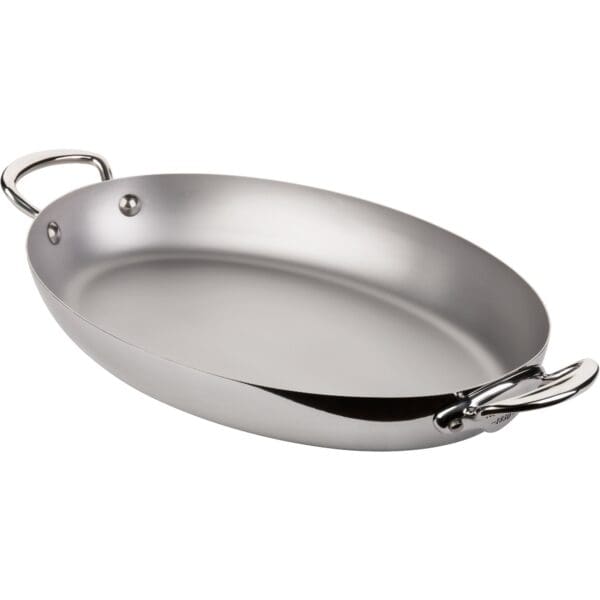 mauviel cook style oval pande i rustfrit staal 5234 30 43570 1