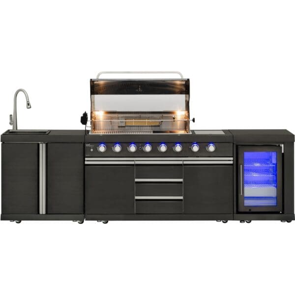 mustang gasgrill black diamond 6 2 sommerkoekken med koeleskab og vandhane 625714 56416 1