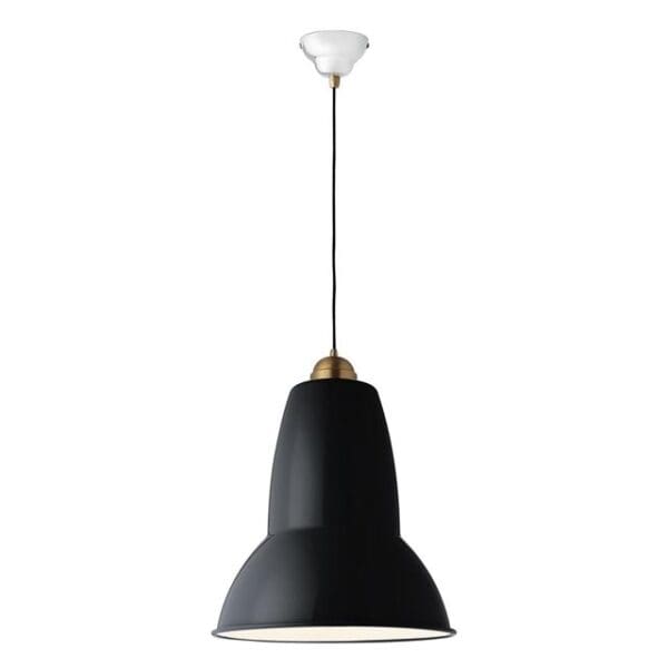 original 1227 giant brass pendant jet black 1