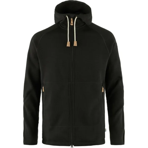 ovik fleece hoodie men black