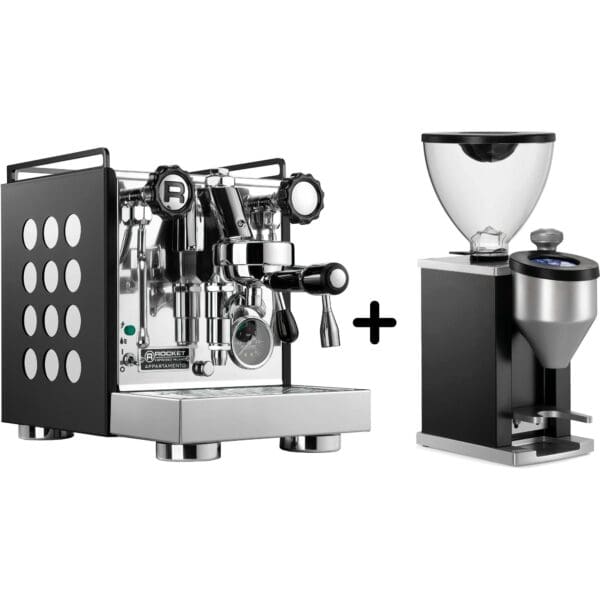 rocket appartamento nera espressomaskine hvid faustino kaffekvaern re501b1was paket 56013 1