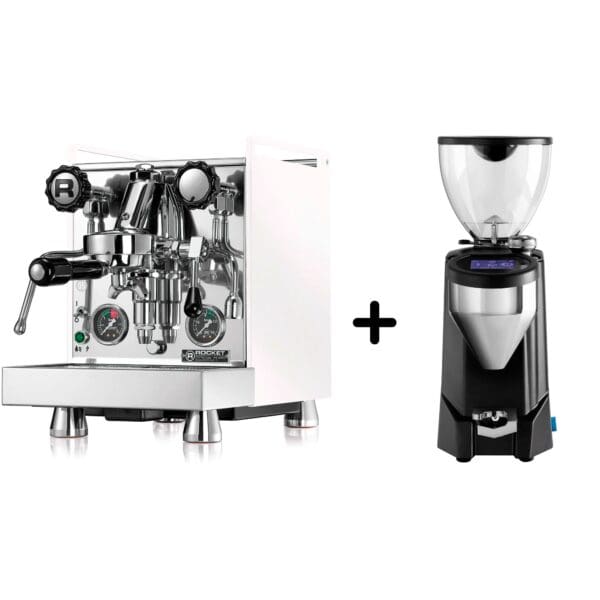 rocket mozzafiato cronometro r espressomaskine hvid fausto kaffekvaern re851e1was paket 56015 1