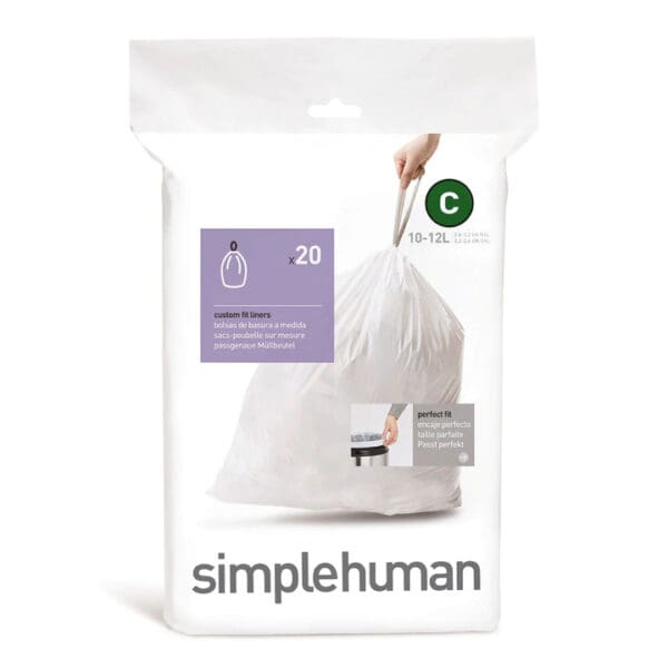 simplehuman affaldsposer kode c 20 stk 12 liter