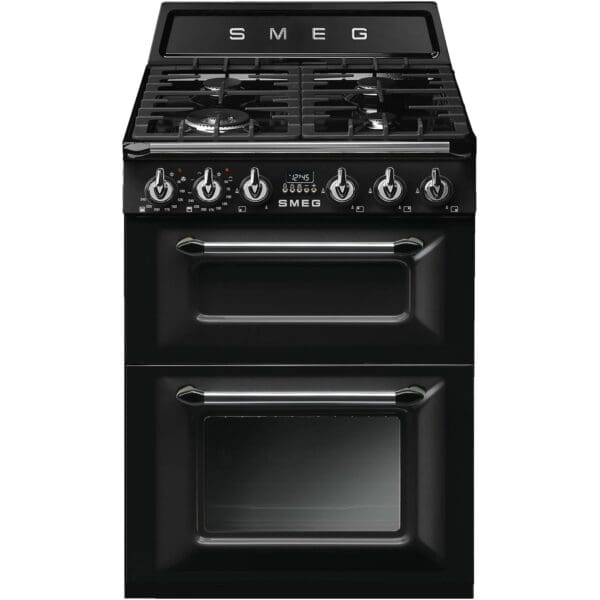 smeg 60cm victoria gaskomfur med 2 ovne sort tr62bl 41277 1