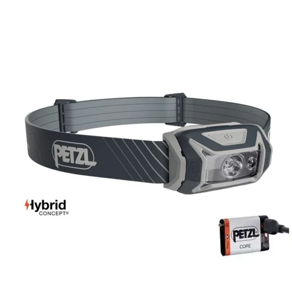 tikka core grey black petzl pandelampe