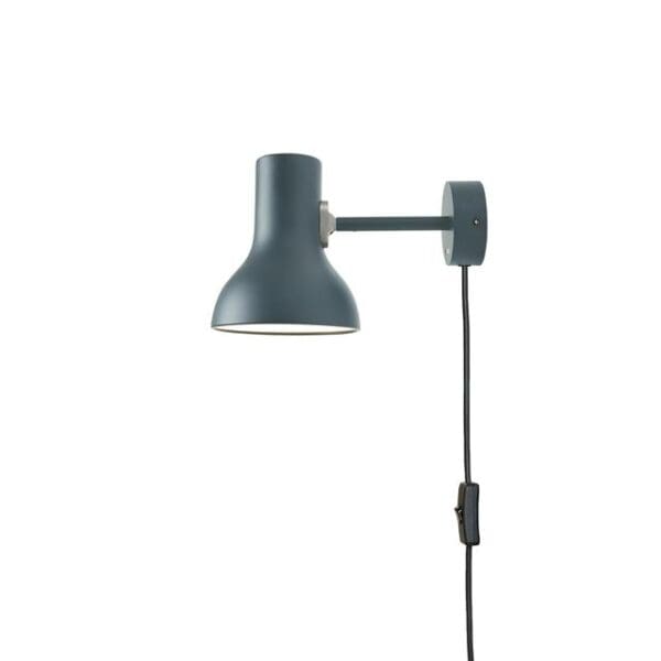 type 75 mini wall light w cable slate grey 1