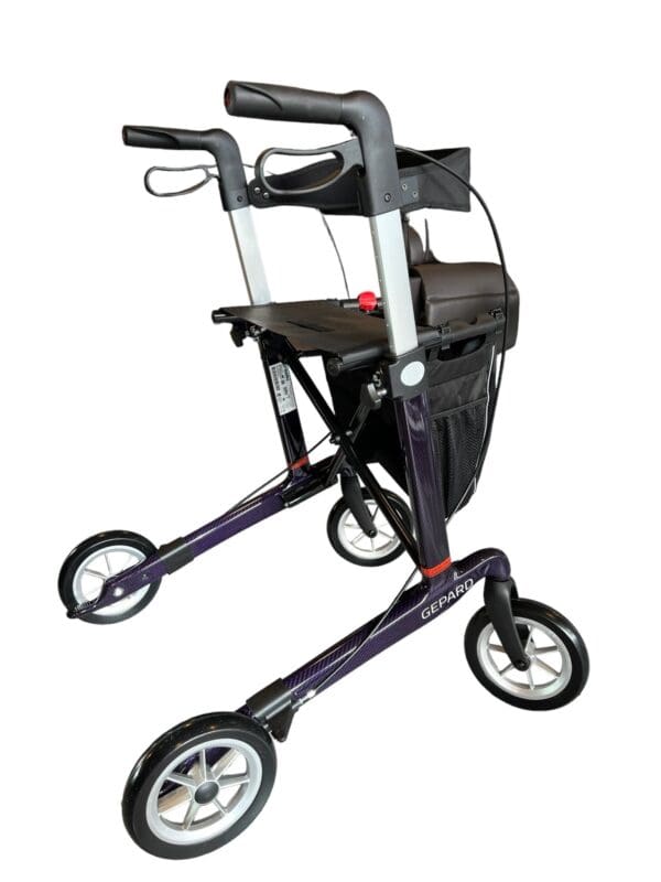 ultra let kulfiber rollator smuk dyb lilla kun 55 kg sammenklappelig transportabel mbx 312408 seniorpleje 969949