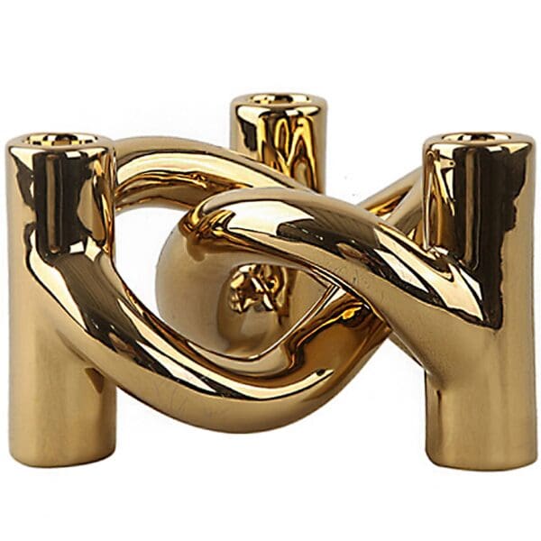 cooee design lykke three lysestage guld th 02 01 gd 54162 1